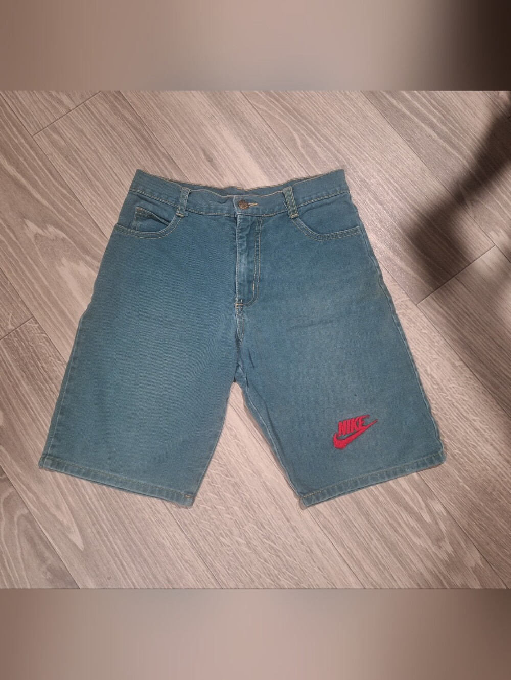 Vintage 1980 Nike Boys Jean Shorts Size Small